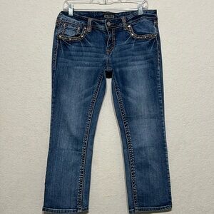 Shyanne Anne jeweled crop jeans size 31